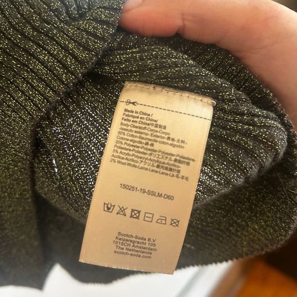 *Excellent Pre-Loved* Scotch & Soda Metallic Lurex Ribbed Top In Combo H - Picture 4 of 5